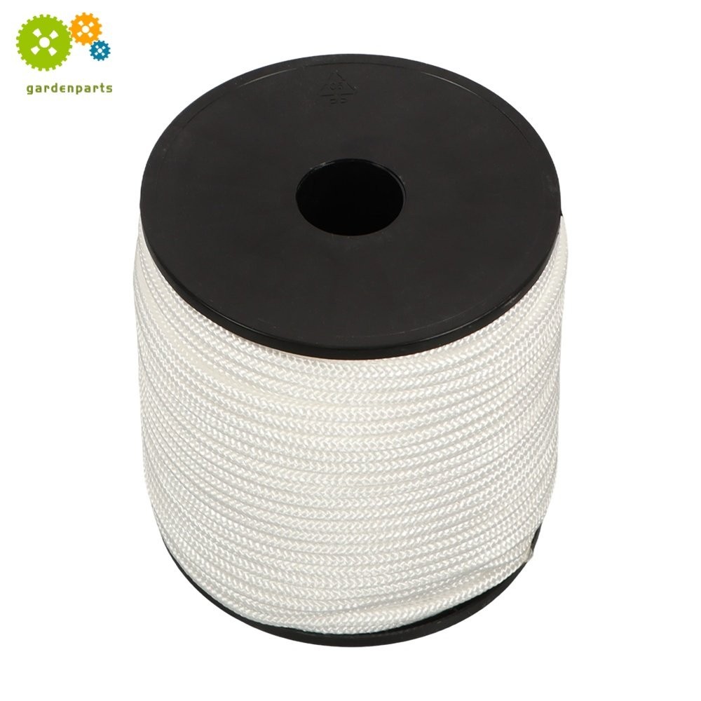 Multipurpose White Nylon Rope Sturdy Spool Solid Braid Knot Rope 1/4" × 5250'