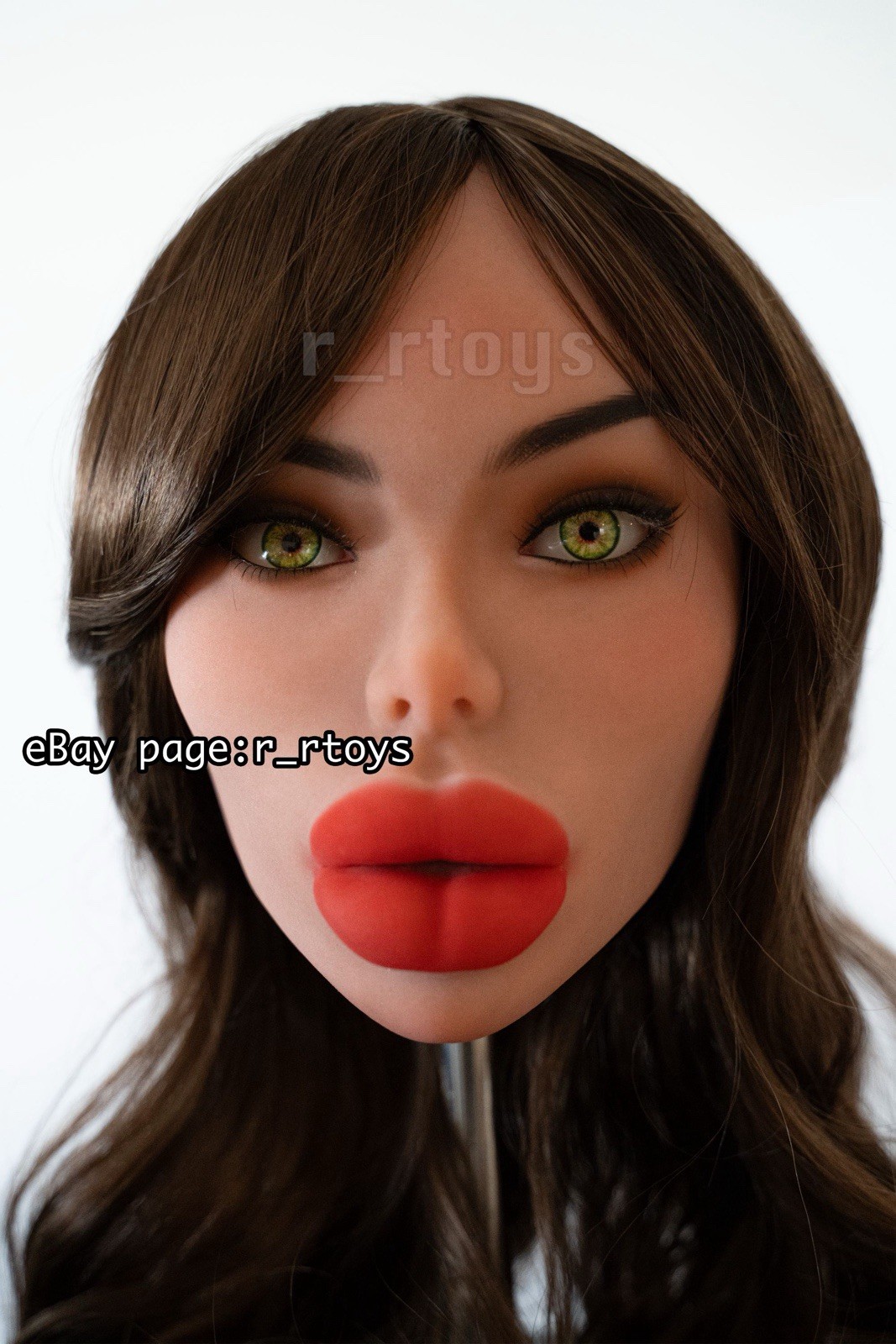 WM Doll BIMBO HEAD #496 WM SEX DOLL HEAD only TAN with BUILT IN TONGUE