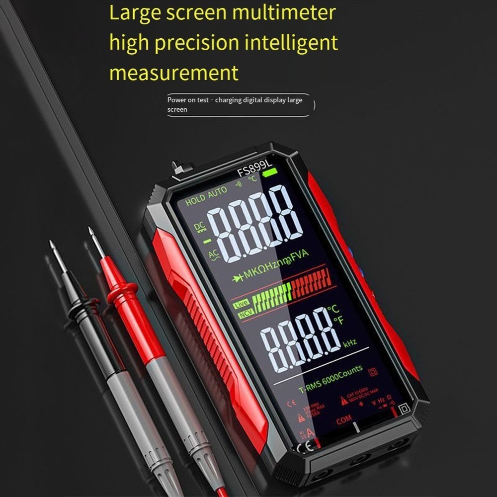 FS899L 6000-Count Multimeter USB Rechargeable Compact Smartphone Style