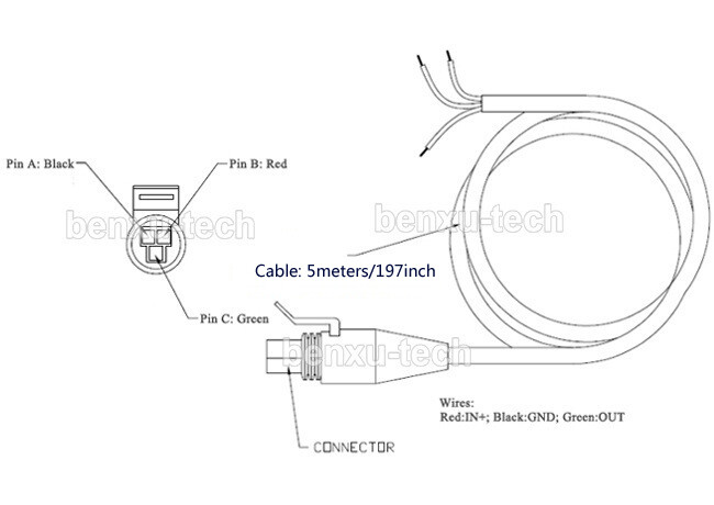 5m Cable Pressure Transmitter Sender Sensor Transducer for non-corrosive medium