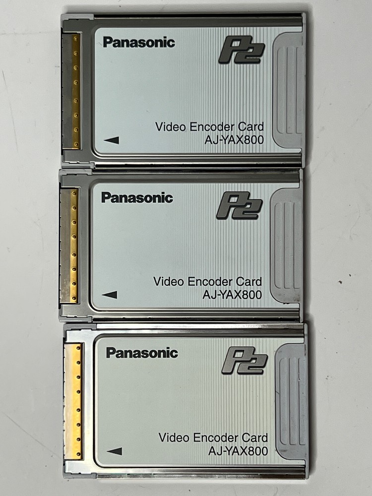 REDUCED! THREE (3) Panasonic AJ-YAX800G P2 Proxy File Encoder Cards