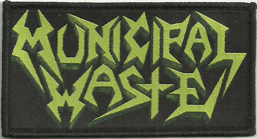 Municipal Waste "Logo" Woven Patch - OFFICIAL art of partying hazardous mutation