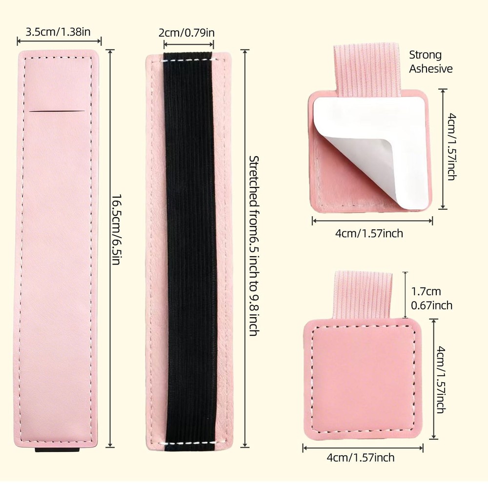8 Pcs pen holder for notebook, include 2 Pack Adjustable Elastic Band Pen