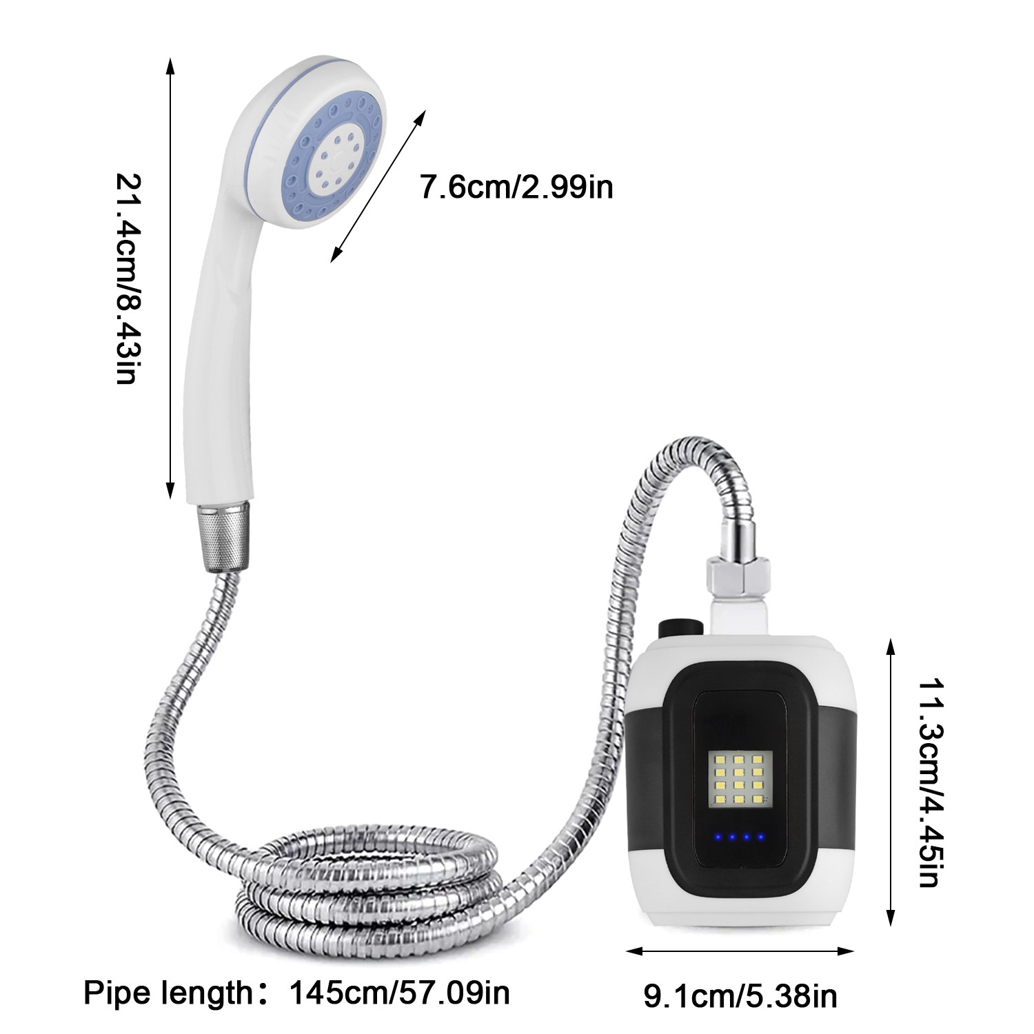 Portable Camping Shower Rechargeable Outdoor Camp Pump for Hiking Travel