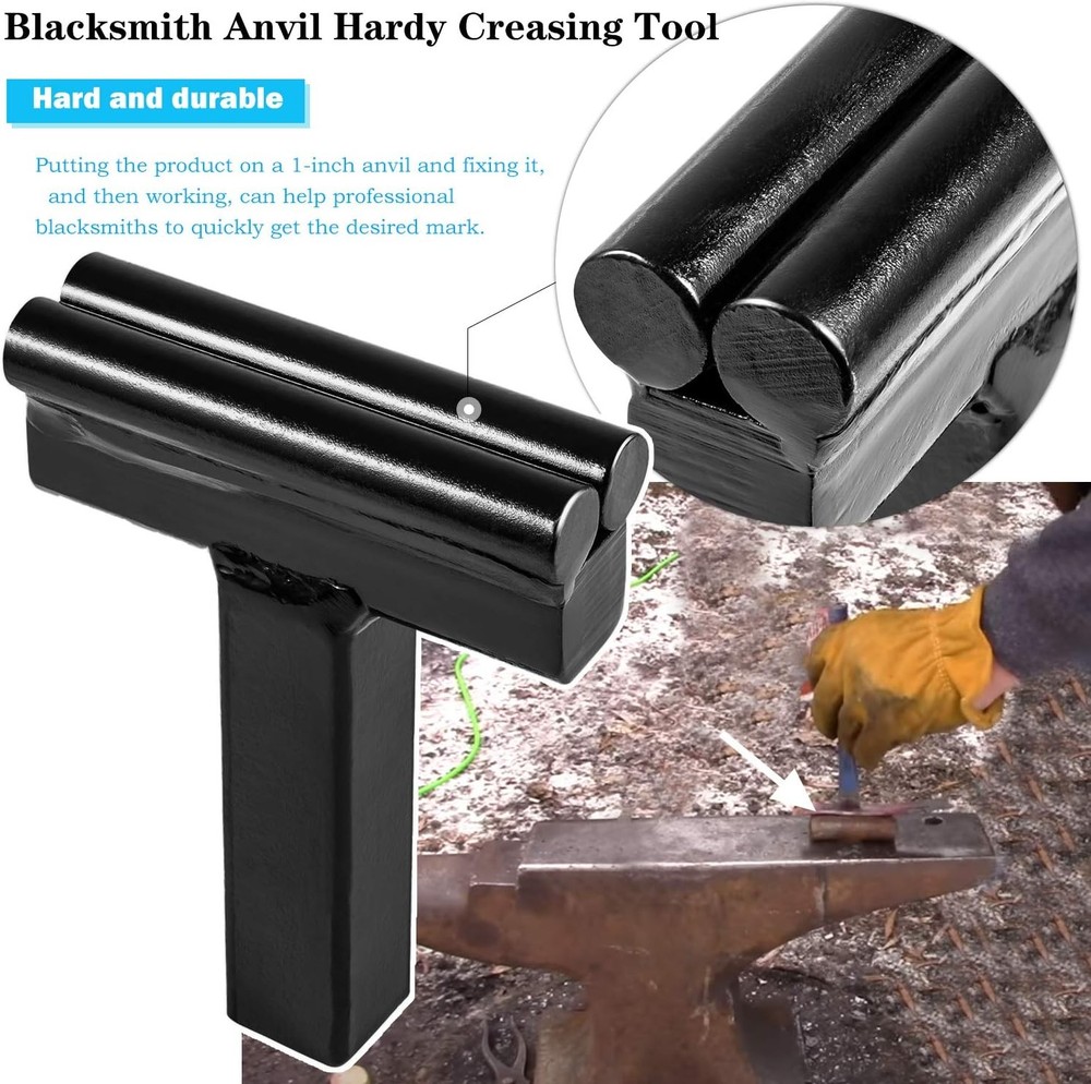 1 inch Blacksmith Anvil Hardy Hole Tools Set Blacksmithing Forging Tool (4PCS)