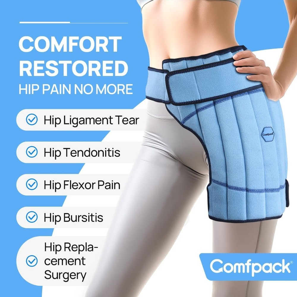 Hip Ice Pack Wrap, 2 Hours Long Lasting Cold for Hip Replacement Surgery, Fle...
