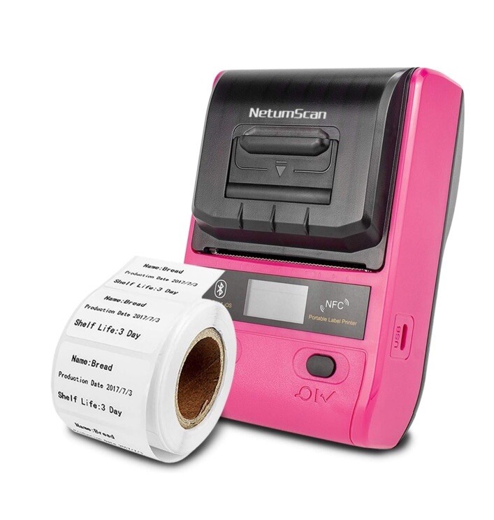 NetumScan Label Maker  Bluetooth Thermal Label Printer Android & IOS NEW/OB