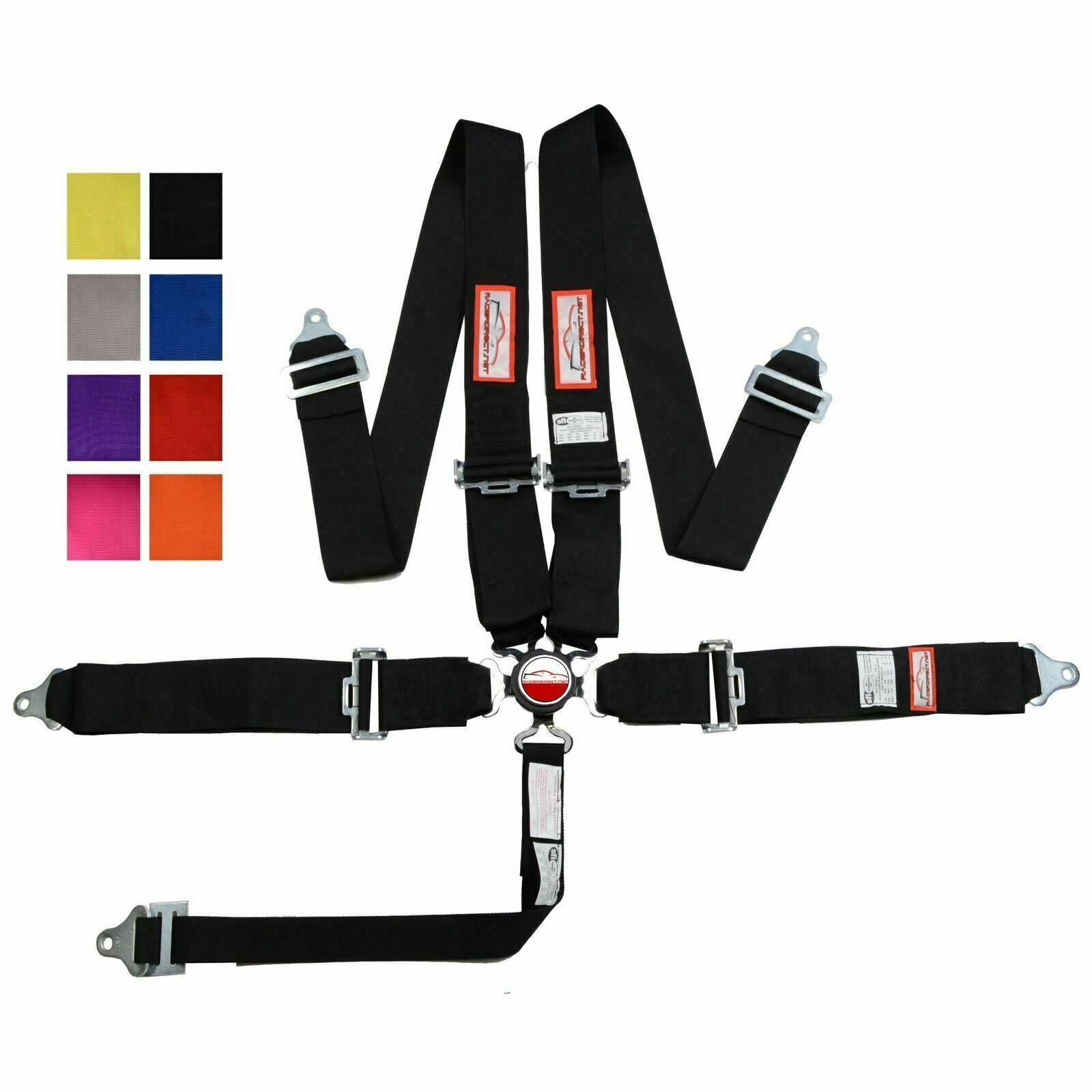 RACERDIRECT 5 PT 3" SFI 16.1 CAM LOCK RACING HARNESS FLOOR MOUNT ANY COLOR