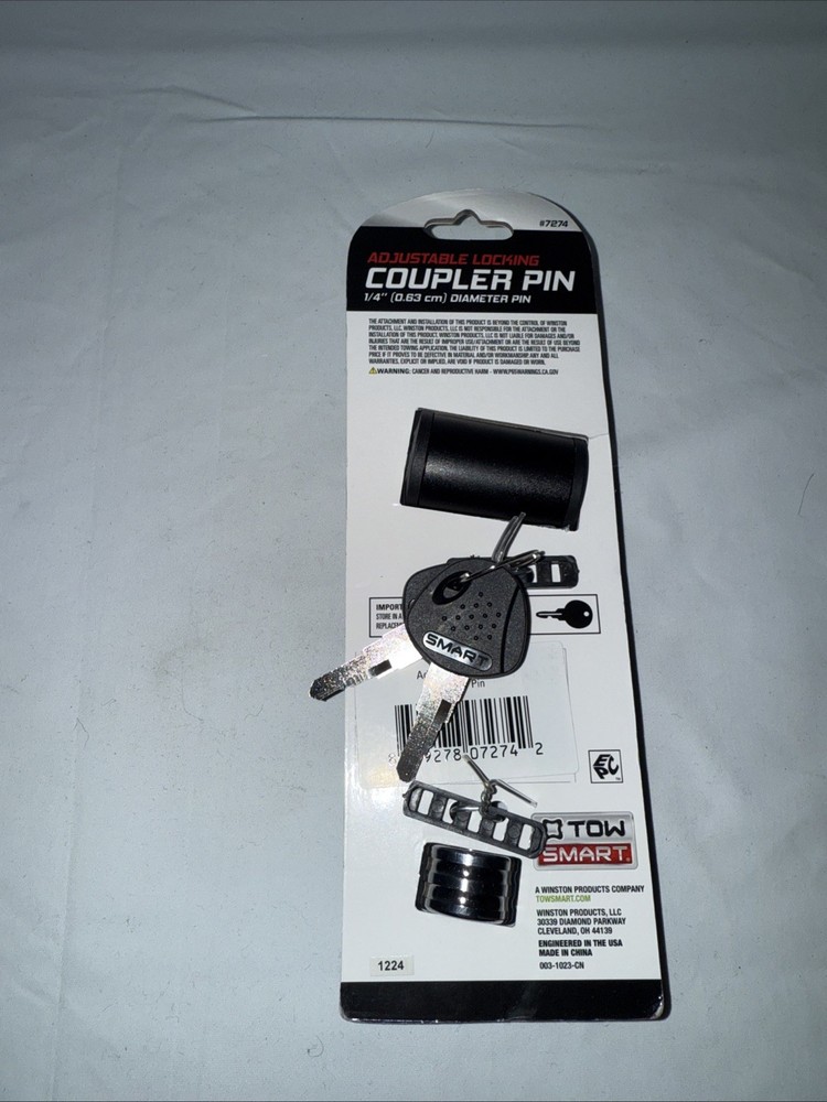 Tow Smart Adjustable Locking Coupler Pin