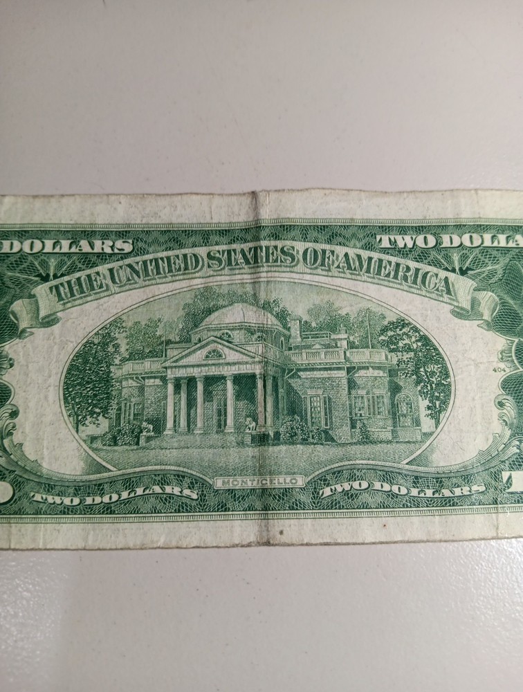 Series 1953-C 2 Dollar Bill Note Red Seal Circulated