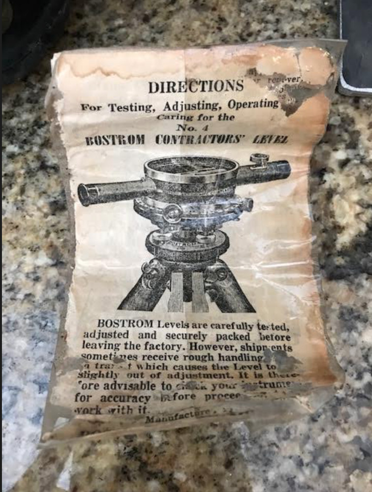 Vintage Bostrom Contractors' Level No. 4