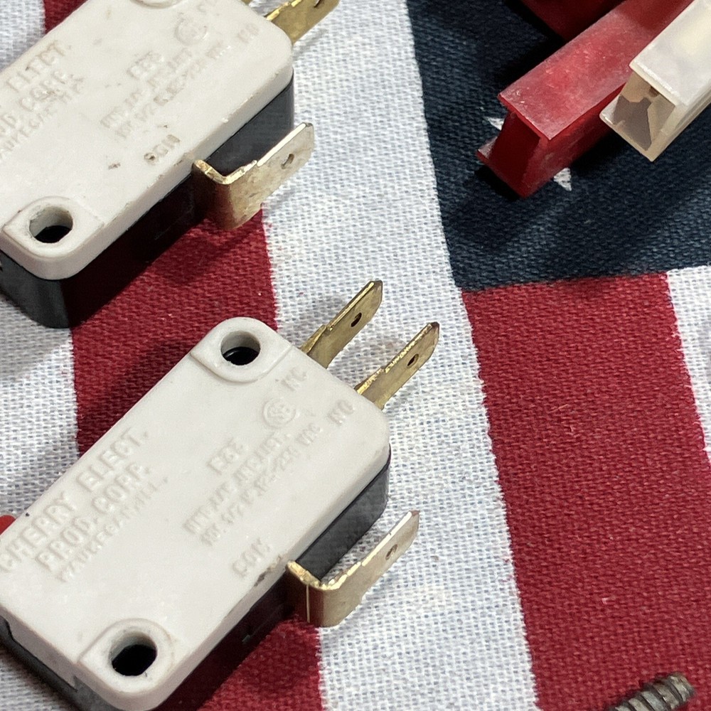 Dixie-Narco Cherry Elect. E33 Micro Switch Set W/Spring & Parts USA! Fast Ship!