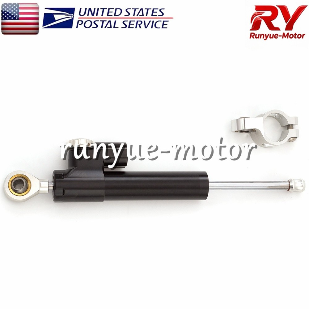 Adjustable Motorcycle Steering Damper Stabilizer Linear Control Universal Motor