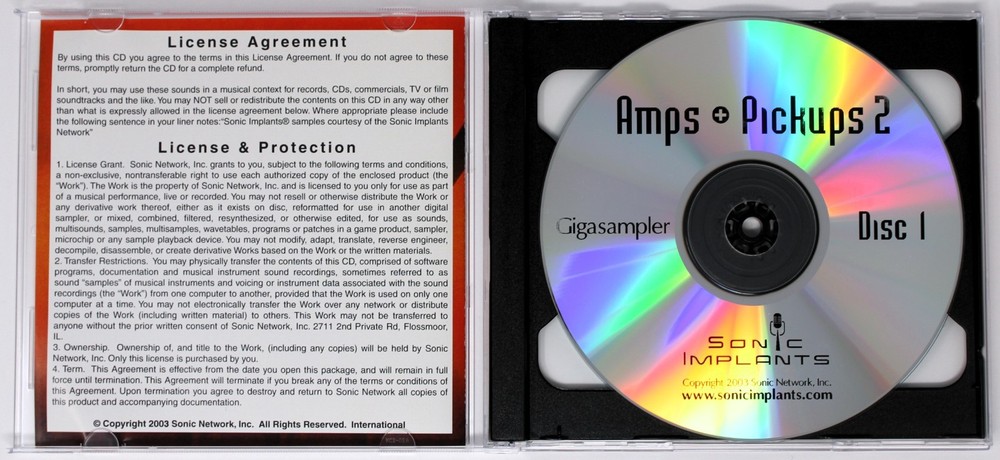 Sonic Implants Amps + Pickups 2 Gigasampler Sample/Sound Library/Sampling 2 CD