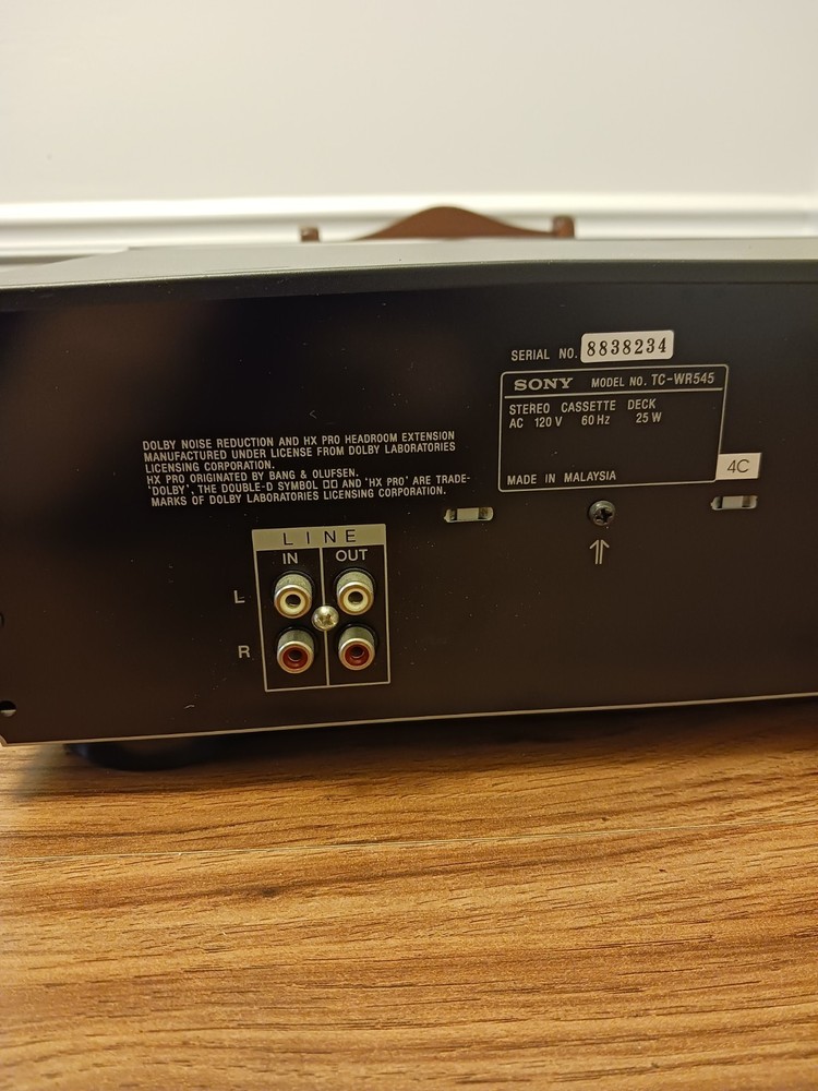 Sony TC-WR545 Stereo Dual Cassette Deck | Deck B does not Open