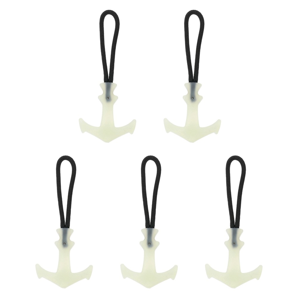5pcs Luminous Zipper Pulls, Anti-Lost Zipper Puller Head, White