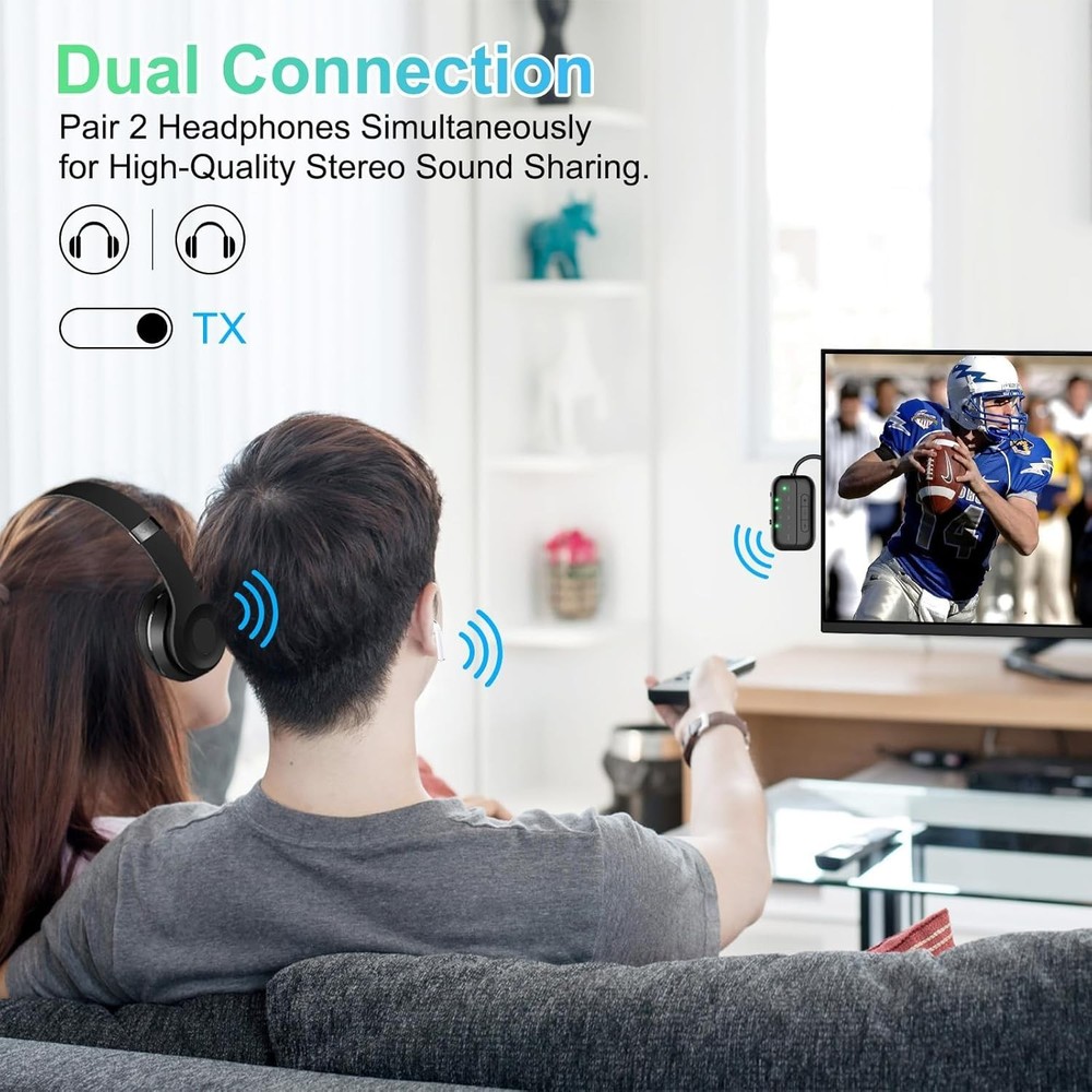 2026 Pro Bluetooth 5.4 Transmitter Receiver with Qualcomm Chipset,2-in-1 Airp...