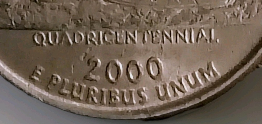 Rare 2000 P Virginia Quarter with Missing Clad Layer. A Valuable Error Coin!