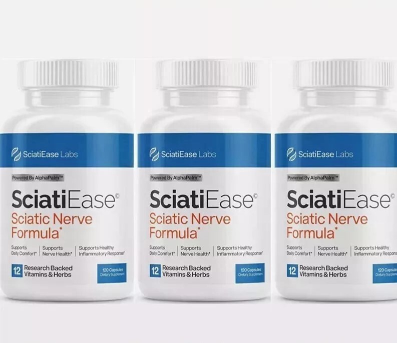3 PACK SciatiEase Labs Sciati Ease Sciatic Nerve Formula 120 Capsules FAST SHIP+