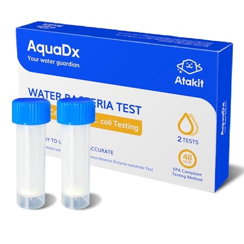 AquaDx 2 Pcs Water Bacteria Test Kit Total Coliform and E.coli Testing for
