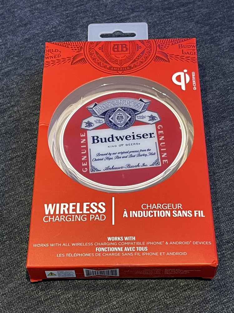 BUDWEISER rapid wireless charging pad Bud Light beer iPhone & Android 2019