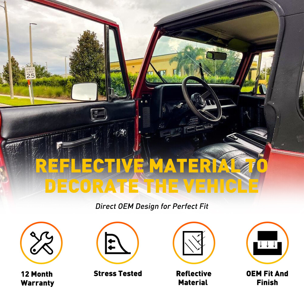 4X Inside Door Handle Front Left+Front Right For Jeep Wrangler 1987-2004 Black E