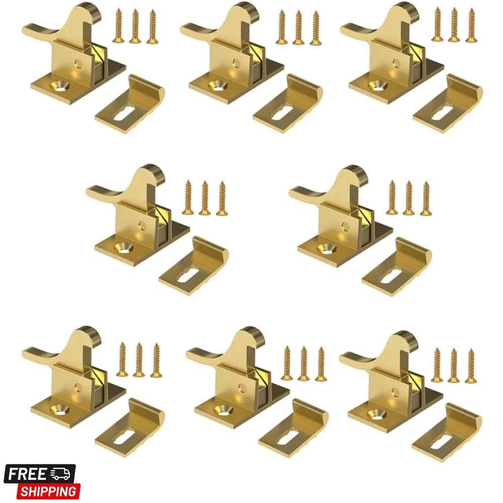 Durable Solid Brass Elbow Latch Pack – Ideal for Windows & Cabinet Doors (8 pcs)