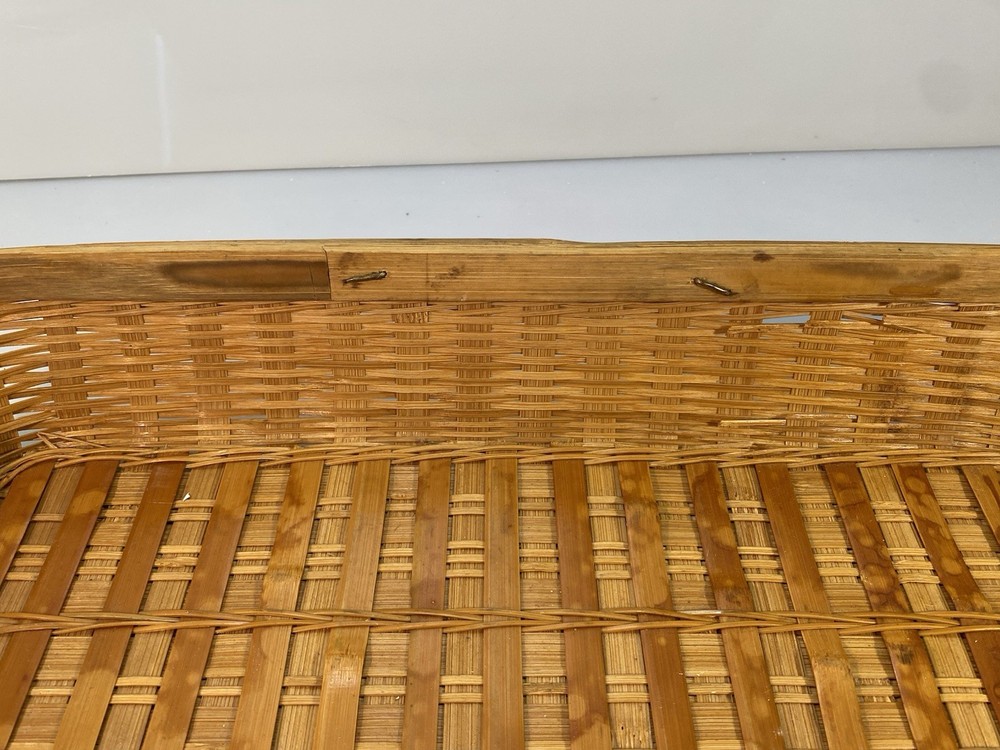 Rustic Farmhouse Rectangular Woven Bread/Serving Basket 14.75”x10.25”x2.5”