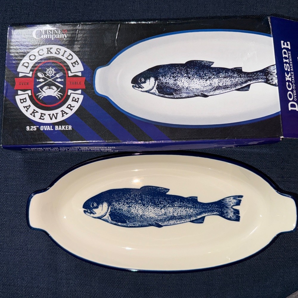 Cuisine & Company Dockside Bakeware 9.25” Oval Baker NIB