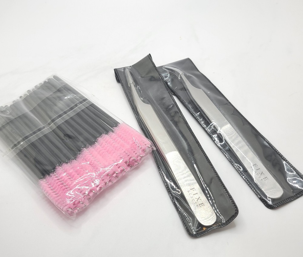Fixe Beauty 6 Piece LASH KIT - Adhesive, Accelerator, Spoolies, + Extensions NEW