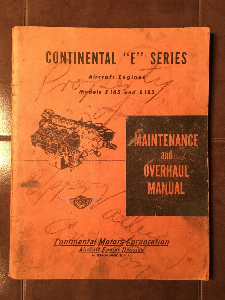 Continental E-165 and E-185 Service & Overhaul Manual