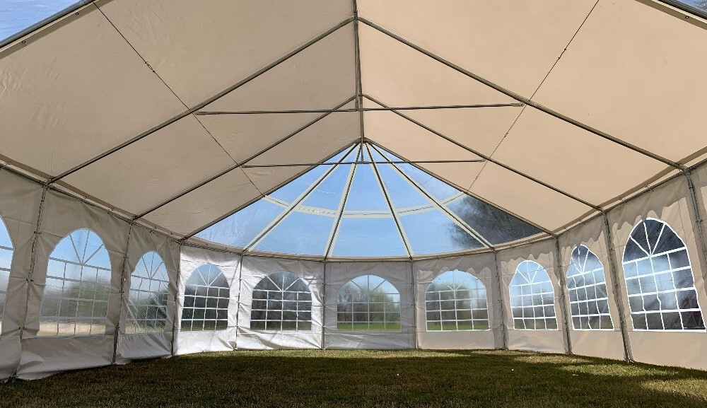 40'x21' PVC Marquee Fire Retardant Party Wedding Tent Canopy with Bay Windows