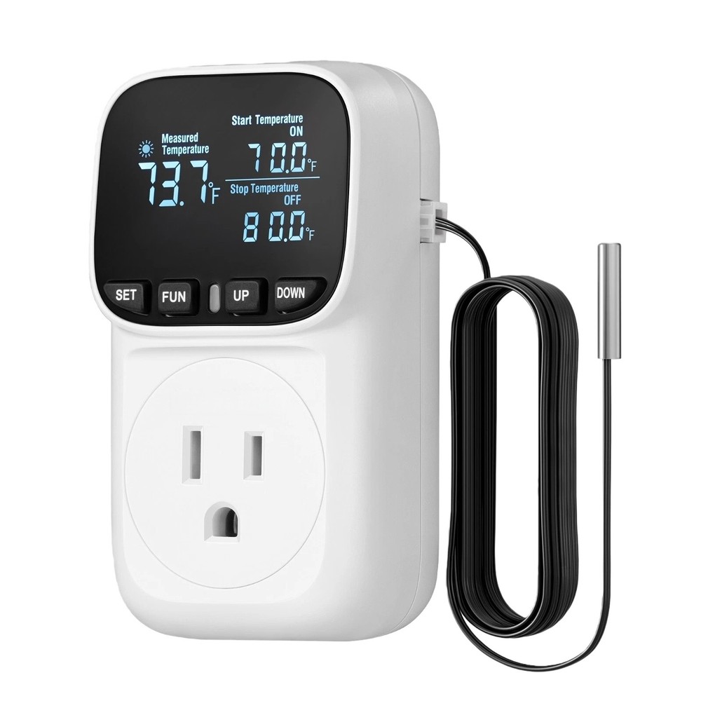 Digital Thermostat Controller Plug For Use With Incubators，Greenhouse Heaters