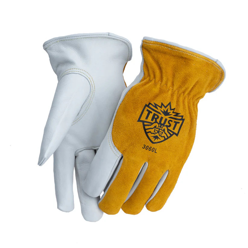 Trust Protection 3060L Select Top Grain/Split Cowhide Drivers Glove, Large