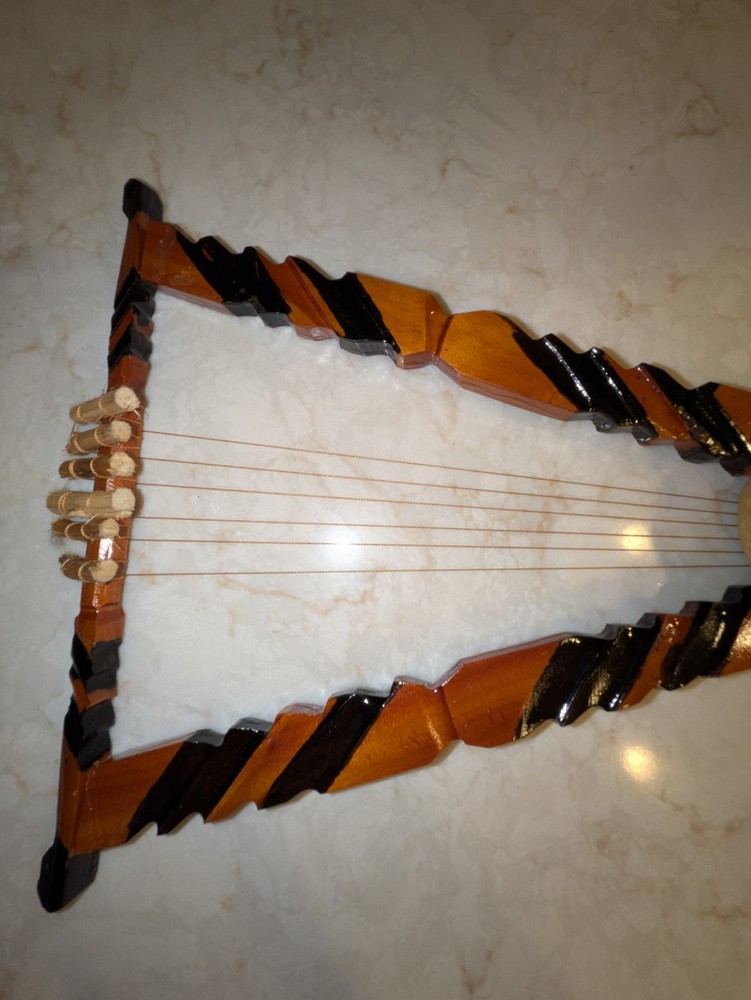 Handmade Wooden Ethiopian Kirar (Stringed Instrument)