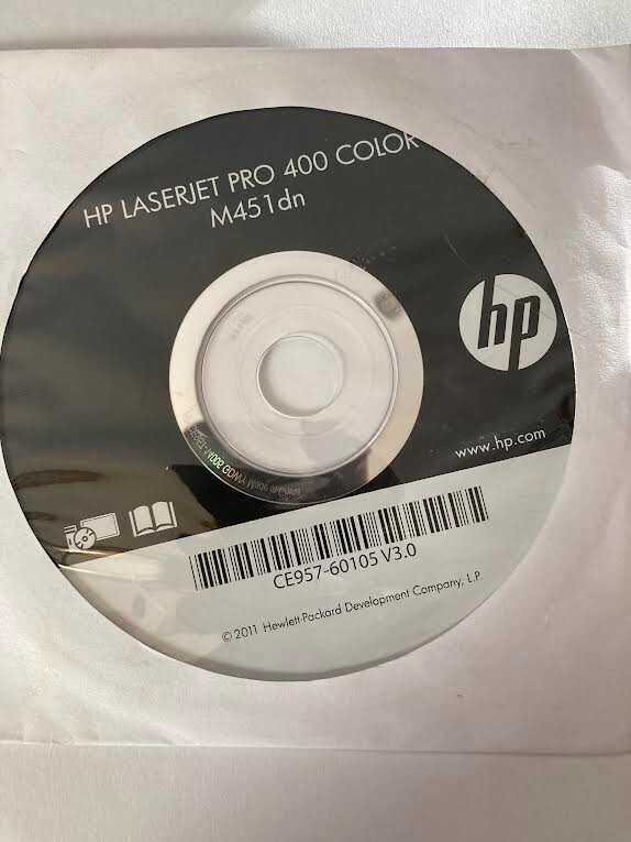 New HP LaserJet Pro 400 M451dn Setup Installation CD ROM Software Driver Disk