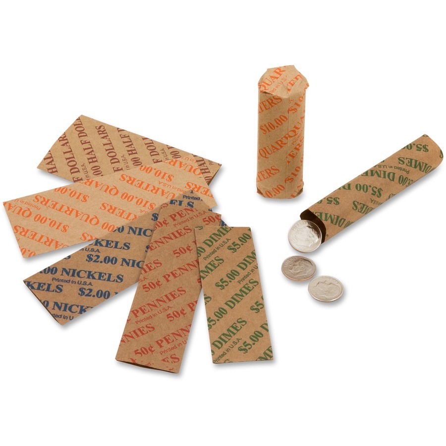 ICONEX Color-coded Flat Coin Wrappers (94190054)