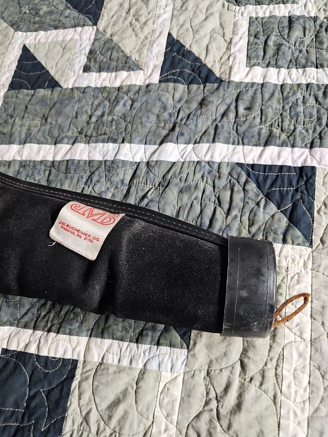 Vintage Gun Case J.M. Bucheimer Co Faux Fur Lined Black/Tan 42 Green Black