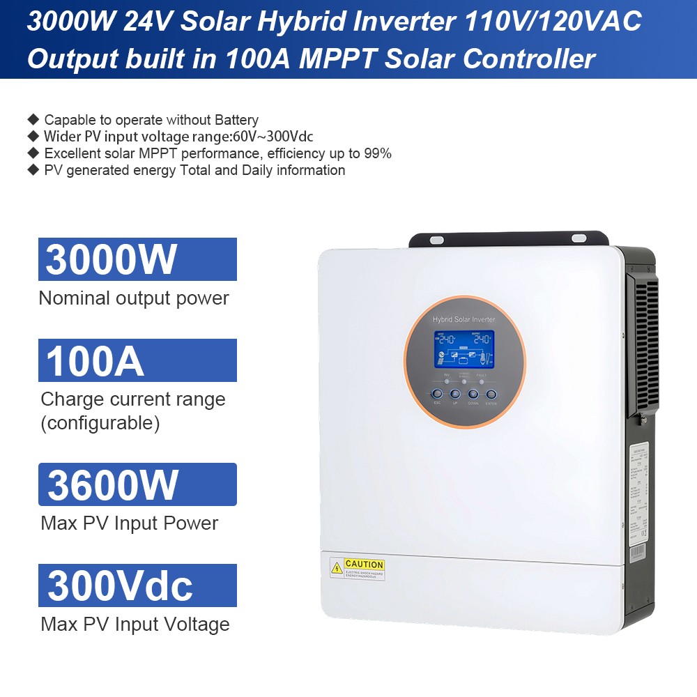 12KW 6200W 5000W Solar Hybrid Inverter 48V 110V/220V Split Phase MPPT Controller