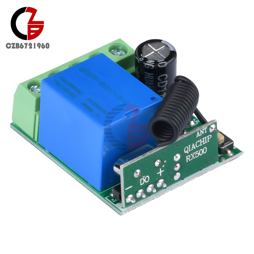 433Mhz 5-60V 1CH Wireless Remote Control Switch Relay Receiver Module with Case