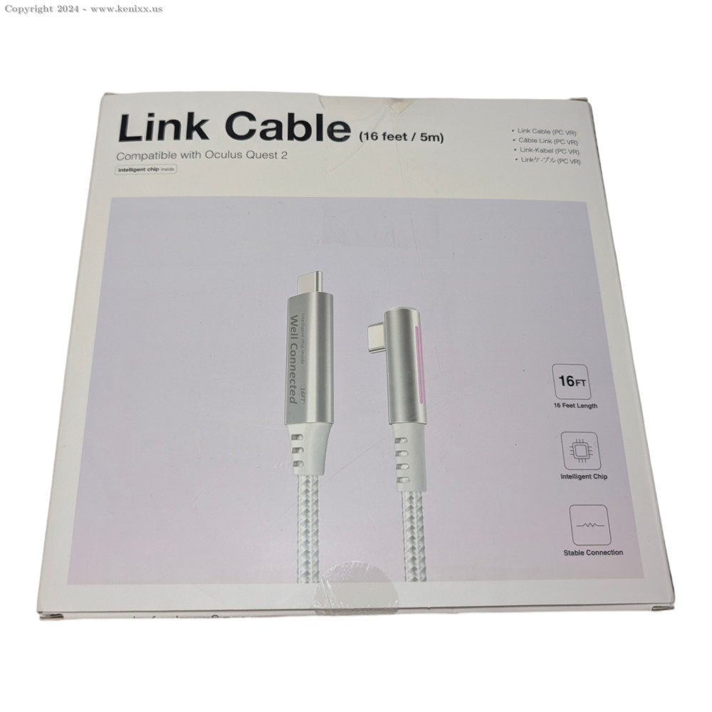 Oculus Link Virtual Reality Headset Cable for Quest 2 and Quest - 16FT (5M) - PC