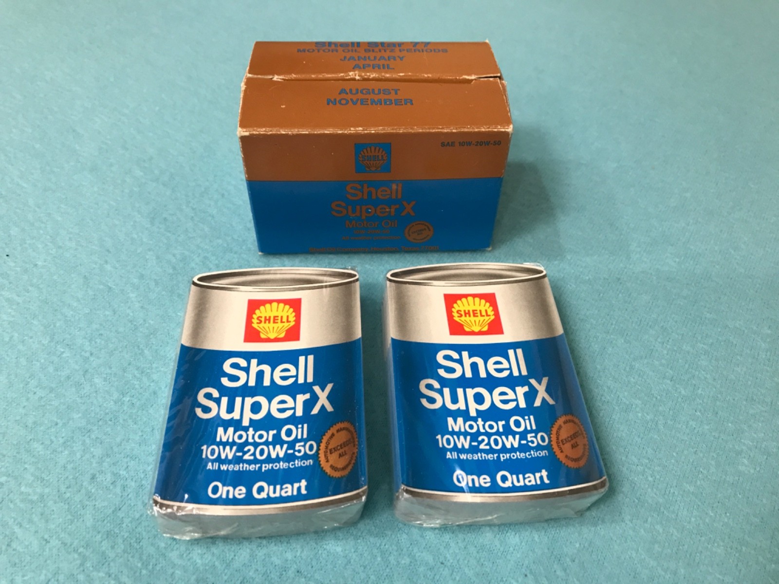 Vintage Shell SuperX Motor Oil Can Playing Cards