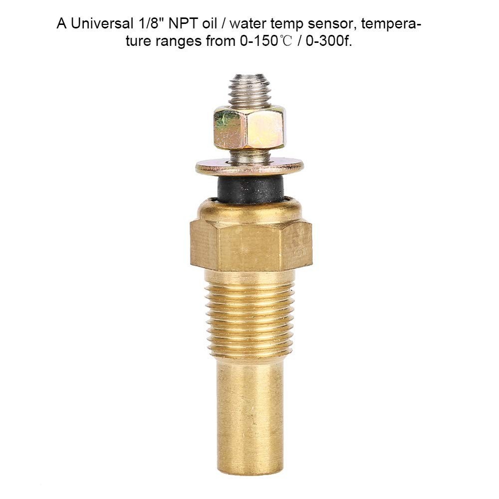 Coolant Temperature Sensor, Water/Oil Temp Temperature 1/8 NPT Electrical Sender
