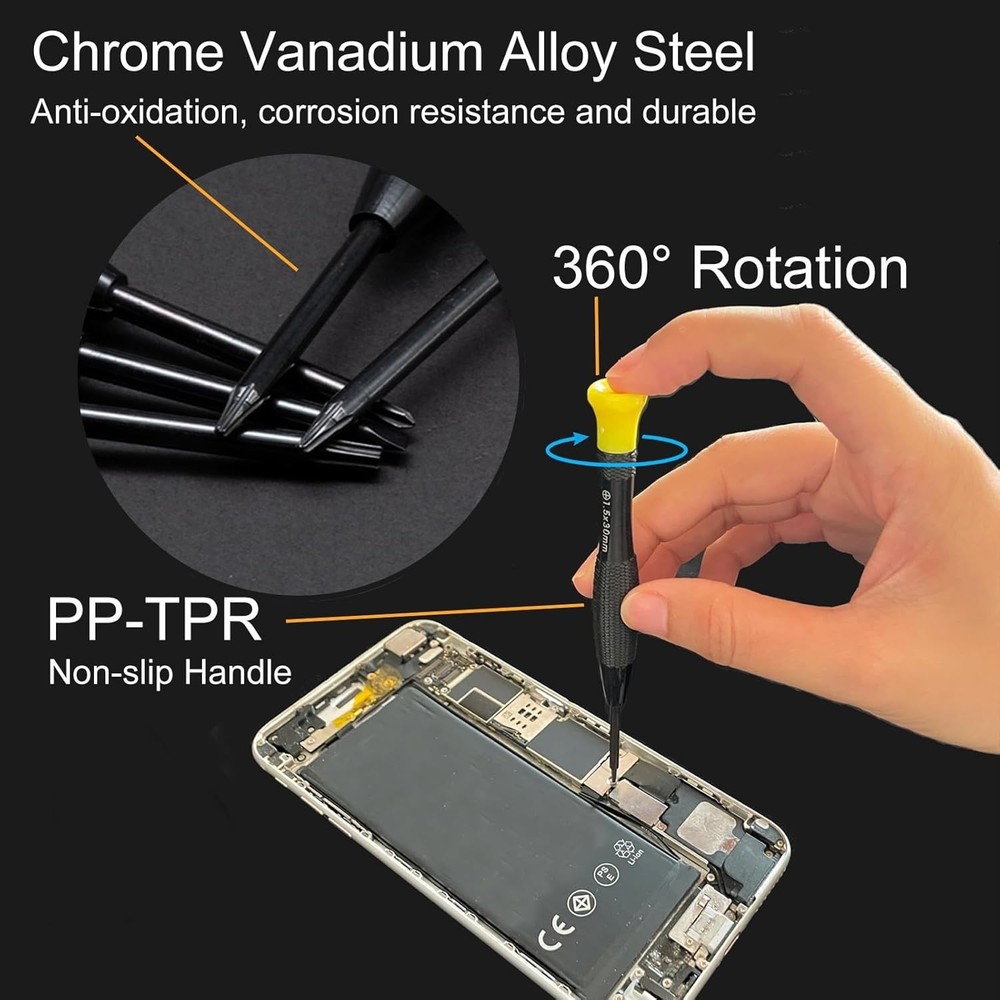 18PCS Mini Precision Screwdriver Set With Case, Magnetic Small Flathead