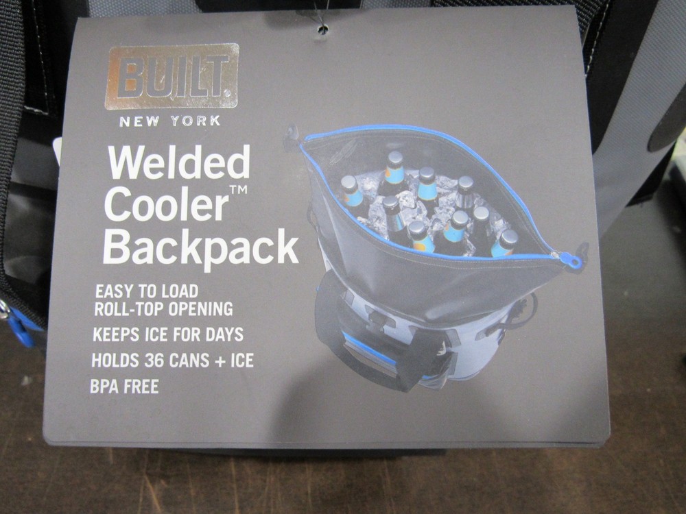 BUILT Welded Cooler Backpack - Holds 36 Cans + Ice **NWT**