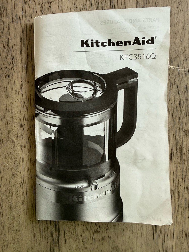 KitchenAid KFC3516 3.5 Cup Mini Food Processor - Contour Silver - Working!