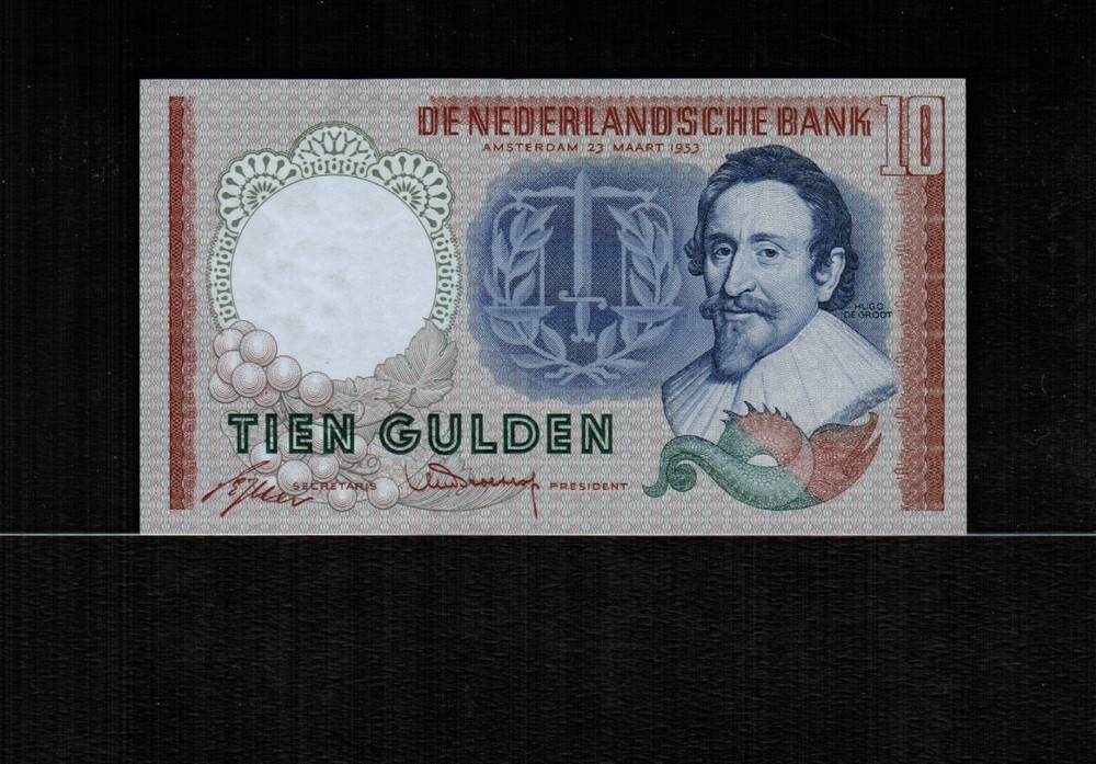 Netherlands 10 GULDEN 1953 Gem UNC - Rare