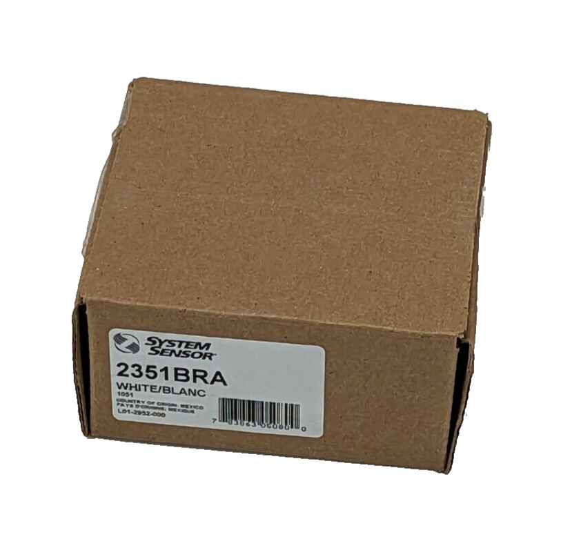 System Sensor 2351BRA WHITE Addressable Smoke Detector 2351B *NEW*
