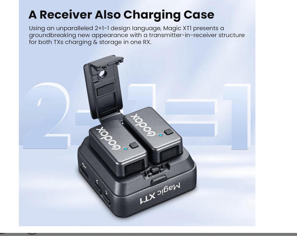 GODOX Magic XT1 Touchscreen Wireless Lavalier Microphone for Camera/Android/iPho