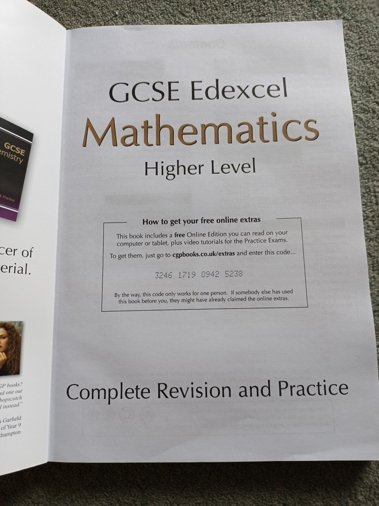 CGP GCSE MATHEMATICS EXAM BOARD EDEXCEL COMPLETE  REVISION & PRACTICE